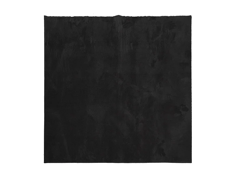 Tapis HUARTE à poils courts doux et lavable noir 160x160
