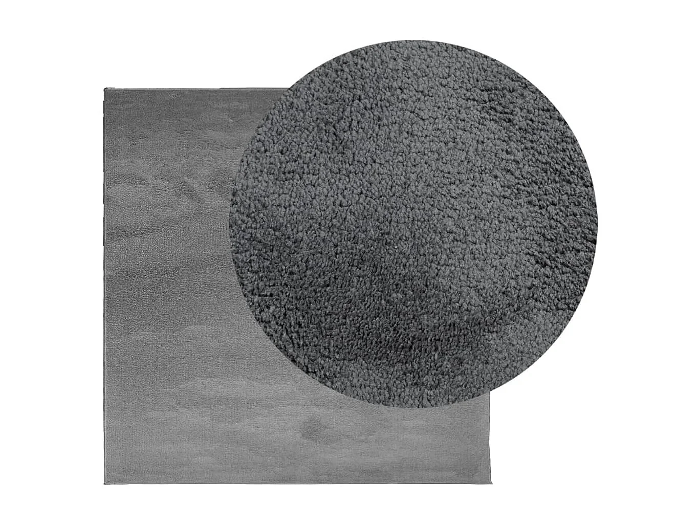 Tapis OVIEDO à poils courts anthracite 120x120