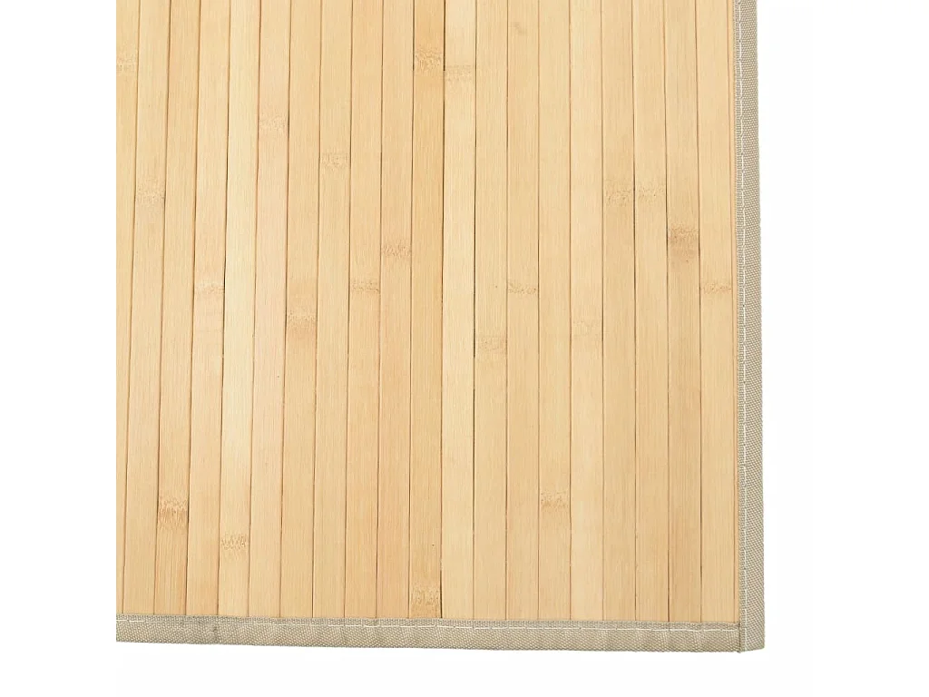Tapis rectangulaire naturel clair 80x1000 bambou