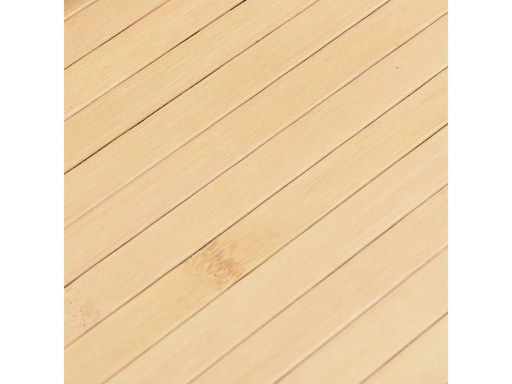 Tapis rectangulaire naturel clair 80x1000 bambou