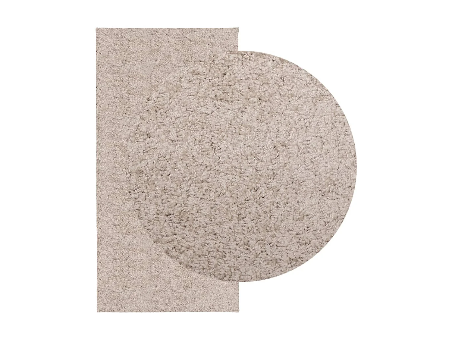 Tapis shaggy à poils longs moderne beige 100x200