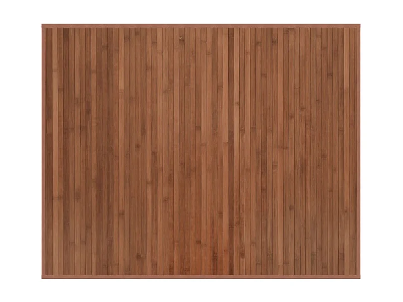 Tapis rectangulaire marron 80x100 bambou