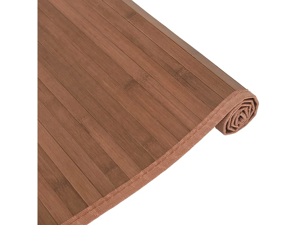 Tapis rectangulaire marron 80x100 bambou