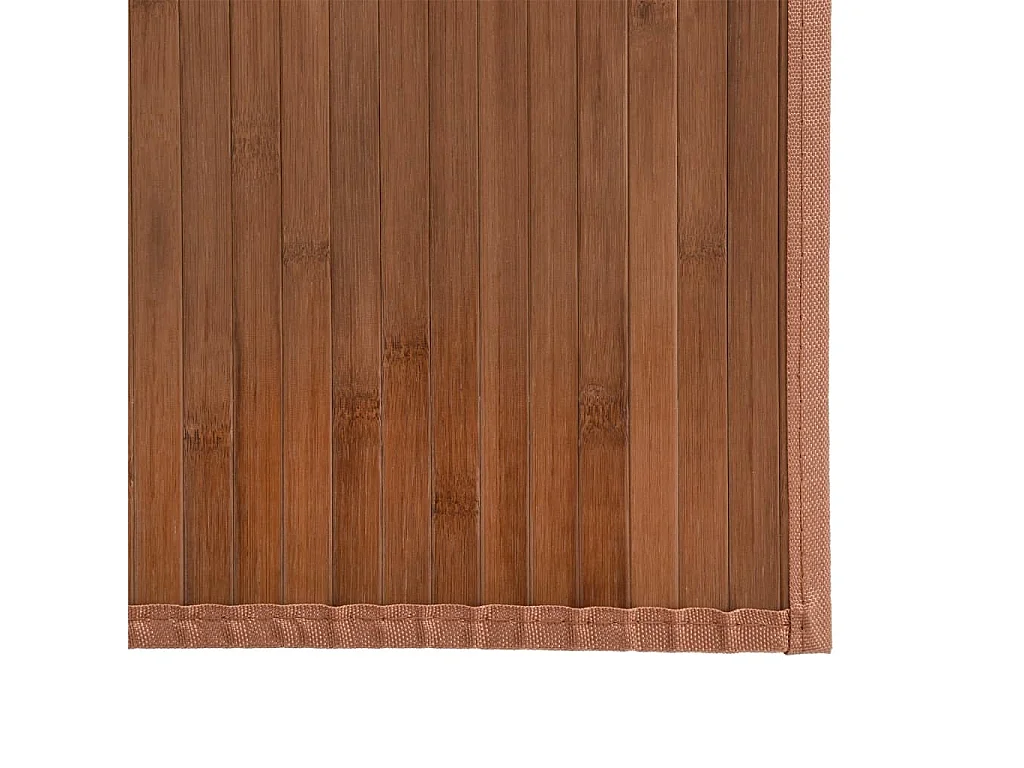 Tapis rectangulaire marron 80x100 bambou
