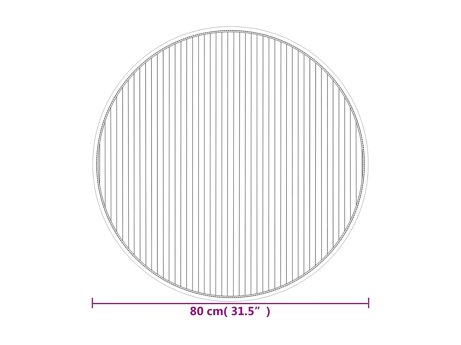 Tapis rond naturel 80cm bambou