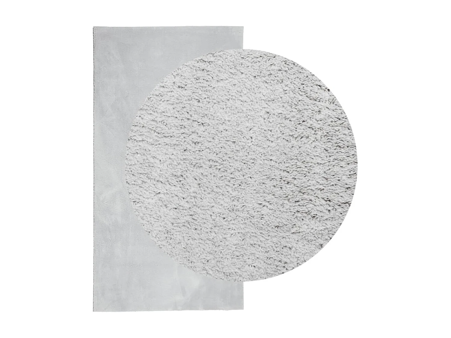 Tapis HUARTE à poils courts doux et lavable gris 60x110