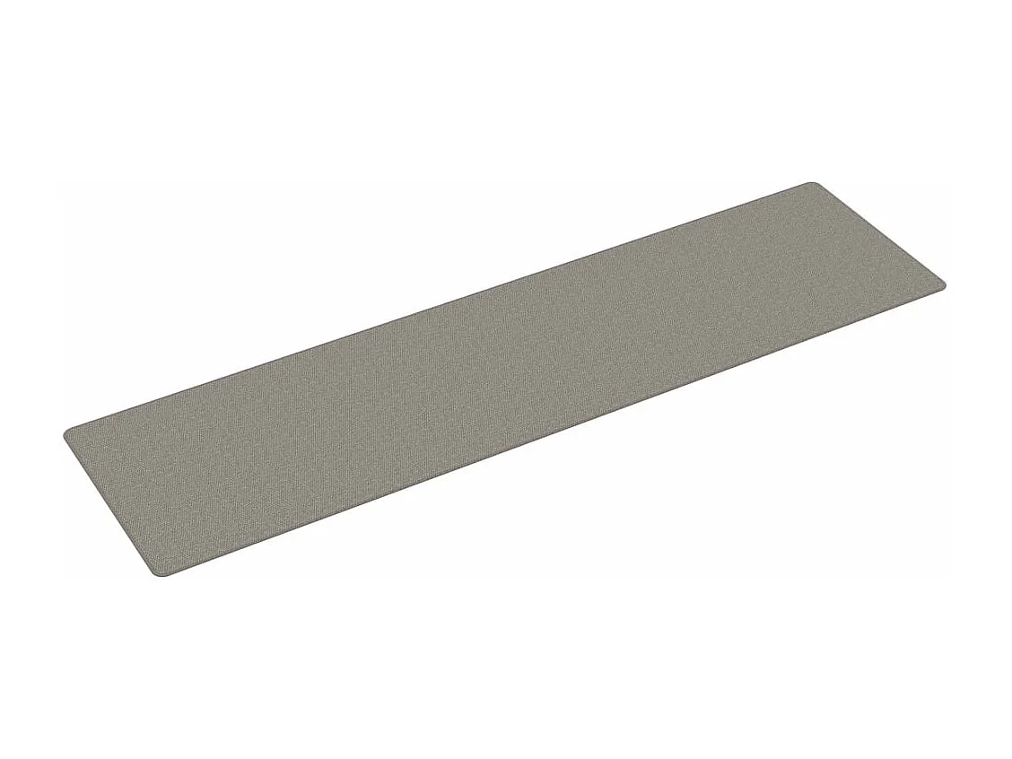 Tapis de couloir aspect sisal argenté 80x300