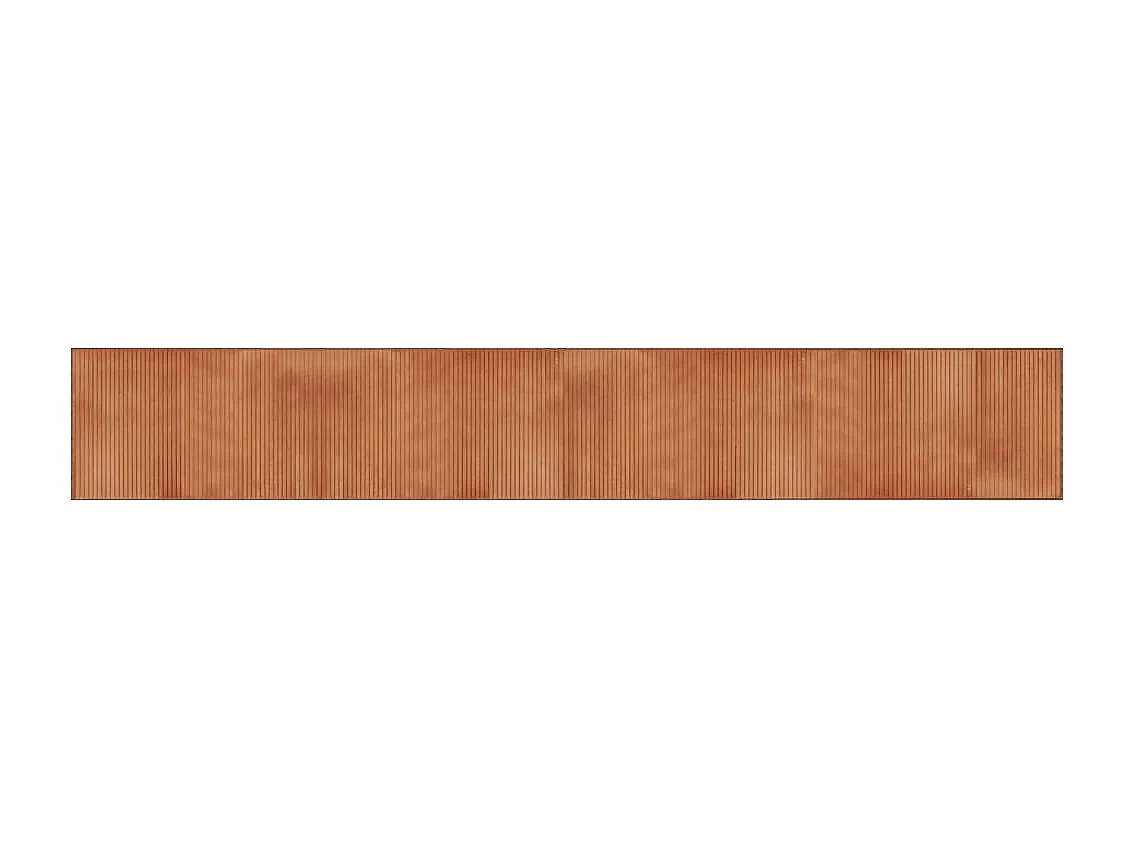 Tapis rectangulaire marron 60x400 bambou