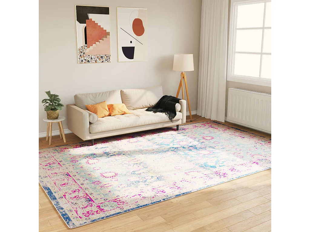 Tapis lavable multicolore 190x300 antidérapant