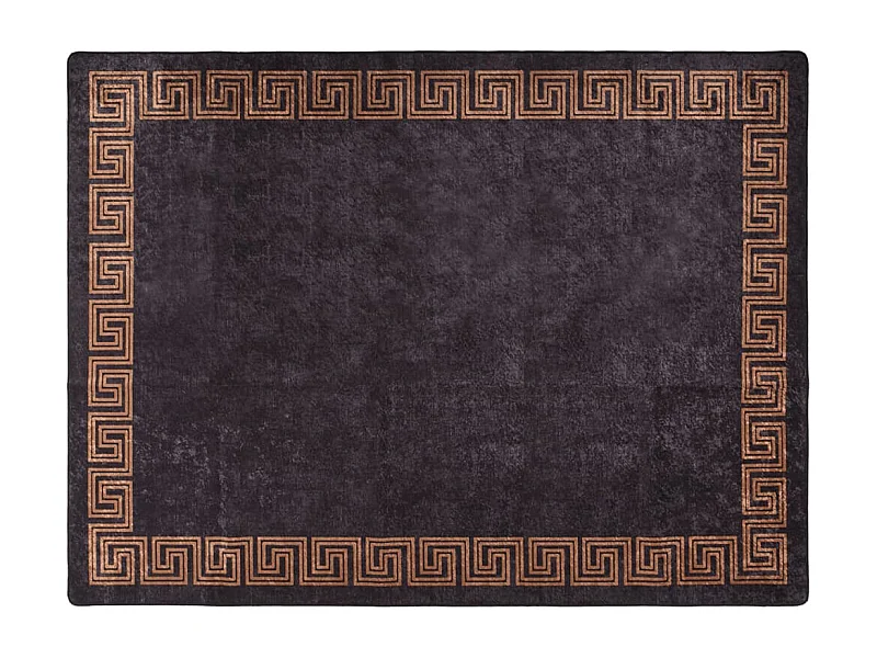 Tapis lavable noir et doré 400x300 antidérapant