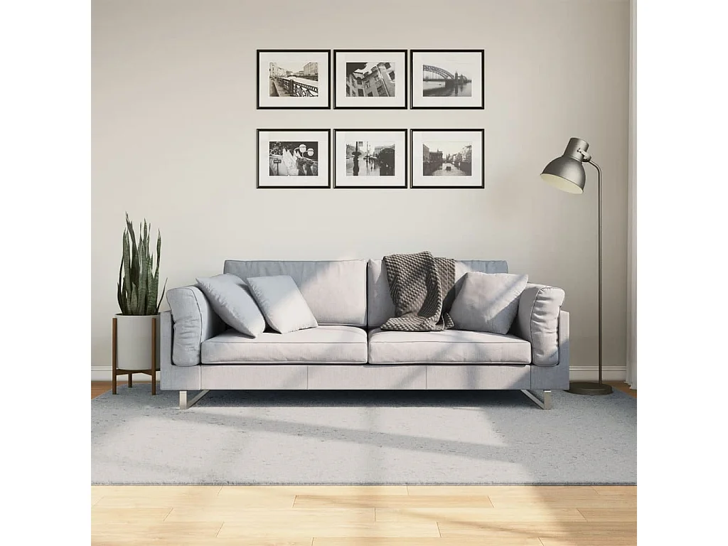 Tapis HUARTE à poils courts doux et lavable gris 160x230