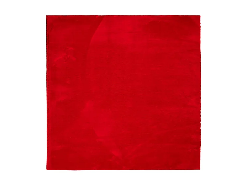 Tapis HUARTE à poils courts doux et lavable rouge 160x160