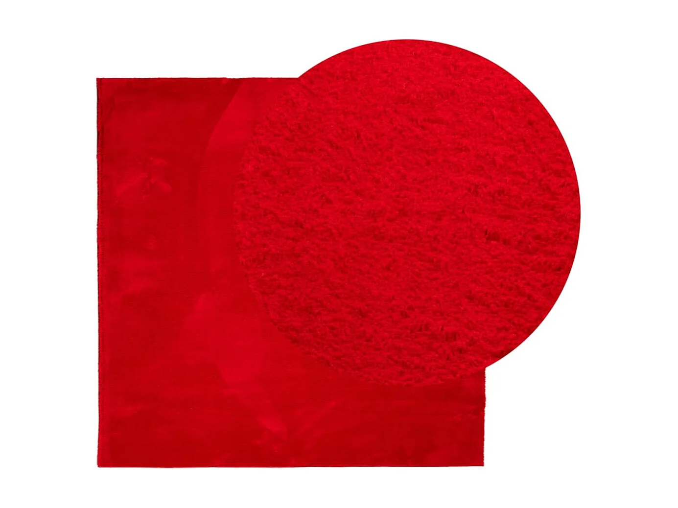 Tapis HUARTE à poils courts doux et lavable rouge 160x160