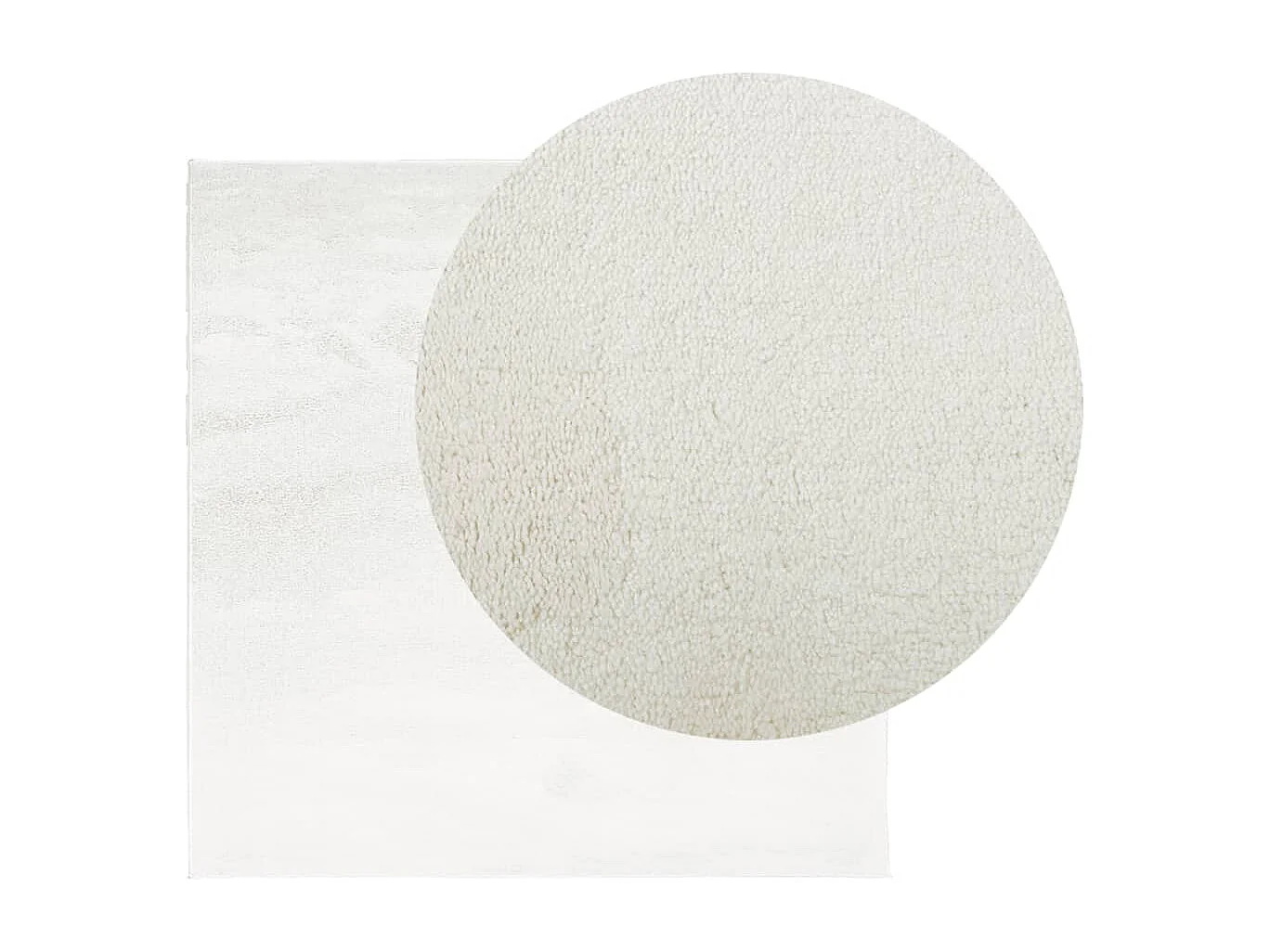 Tapis OVIEDO à poils courts crème 200x200