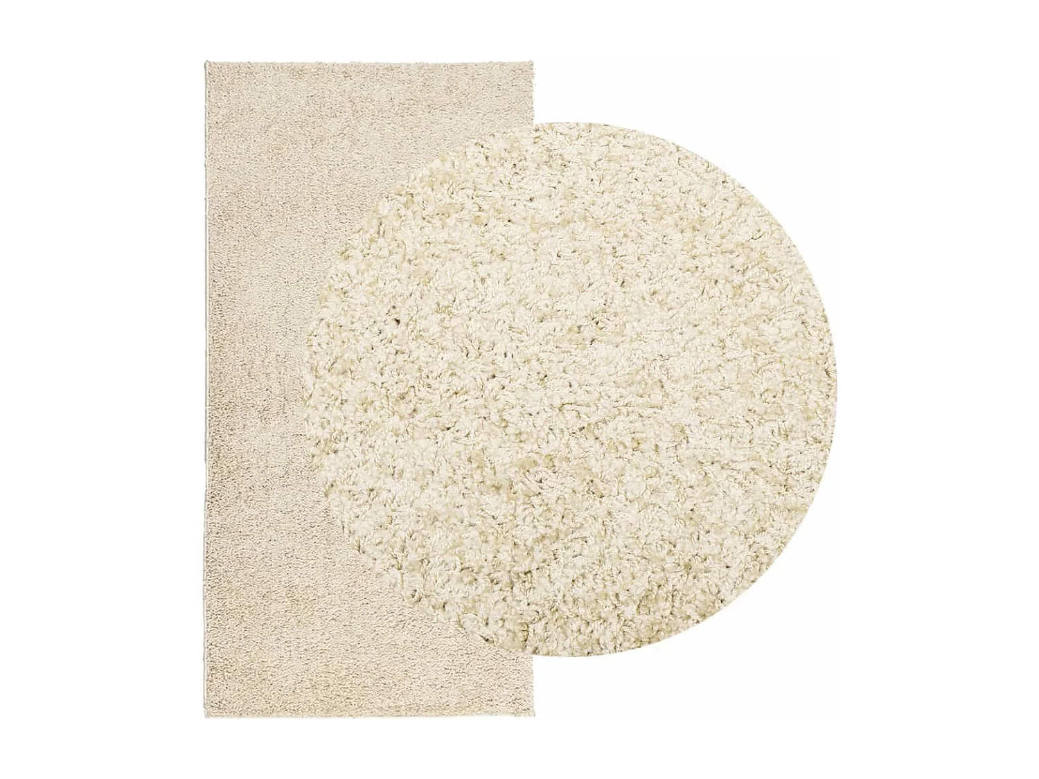 Tapis shaggy à poils longs moderne doré 100x200