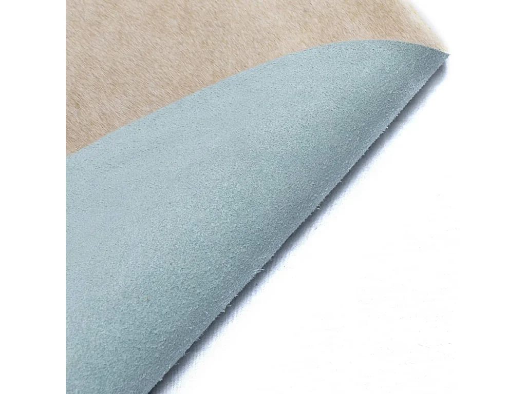 Tapis en peau de vache véritable beige 180x220