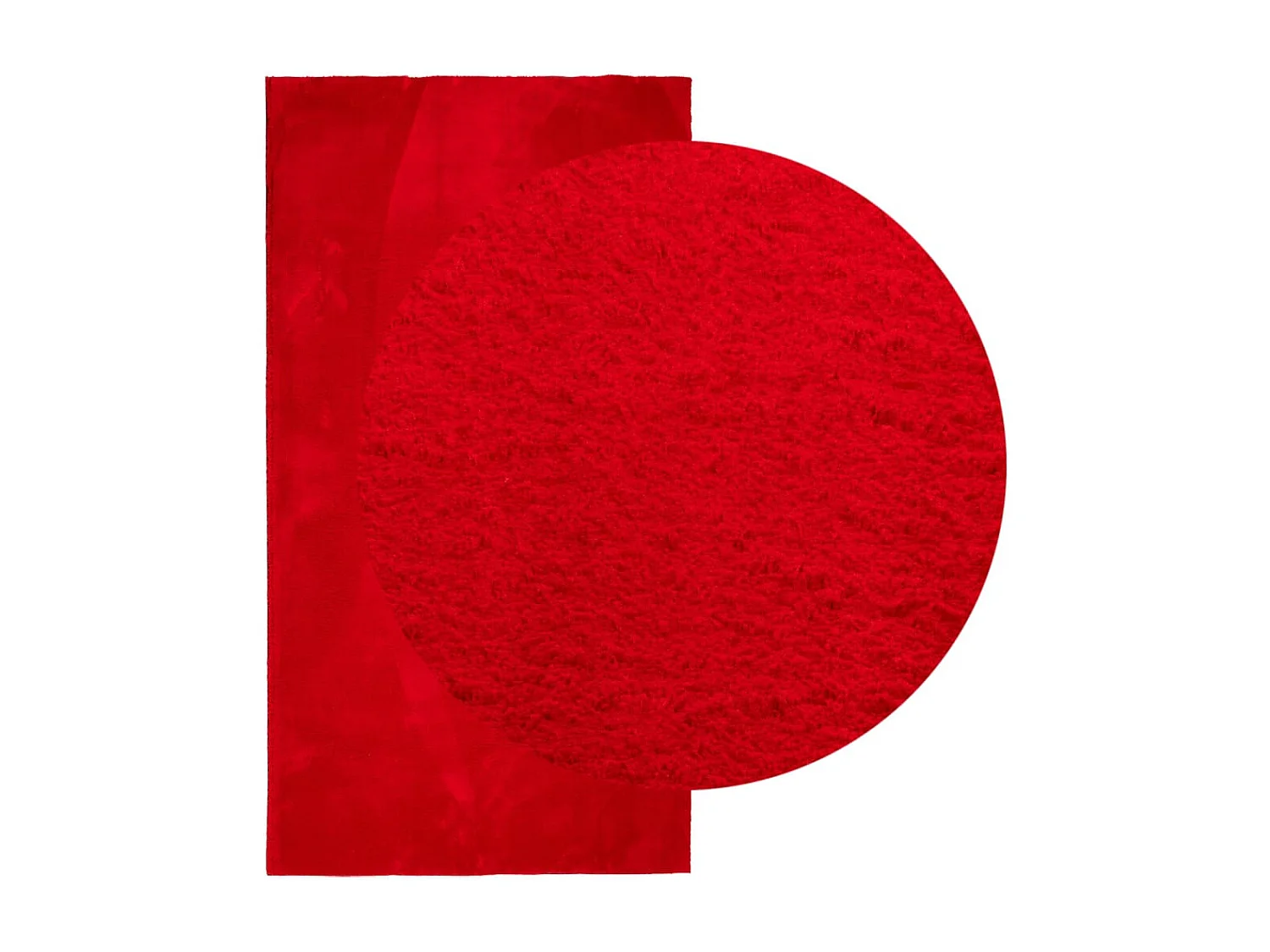 Vloerkleed HUARTE laagpolig zacht wasbaar 80x150 cm rood