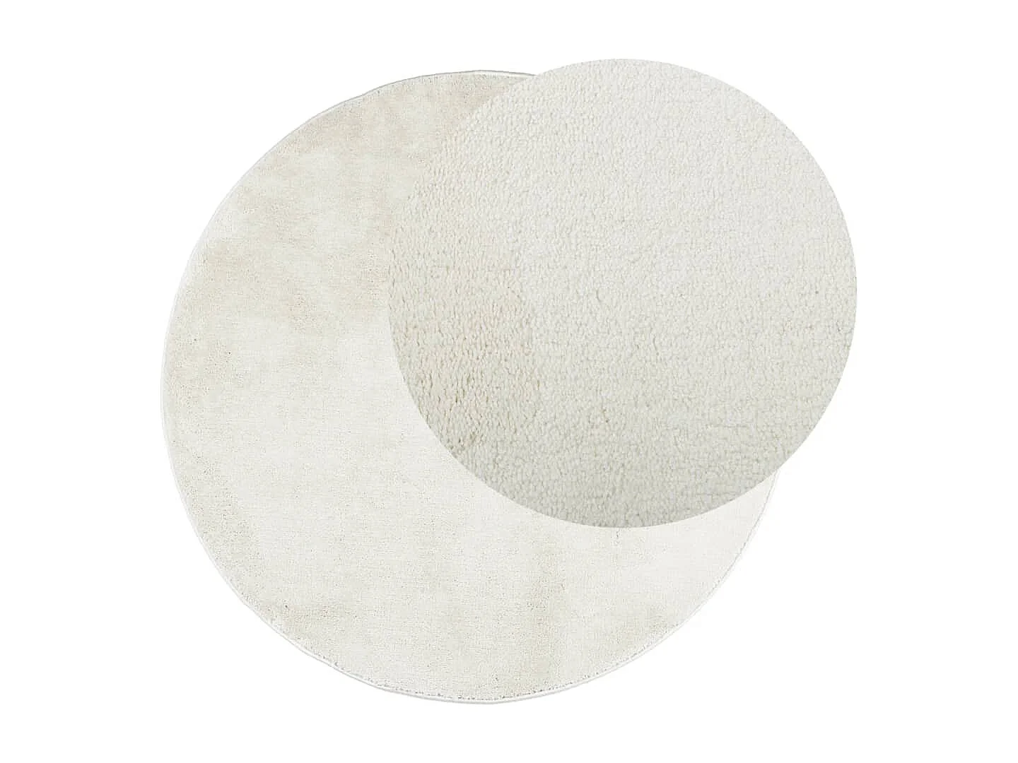 Tapis OVIEDO à poils courts crème Ø 120cm