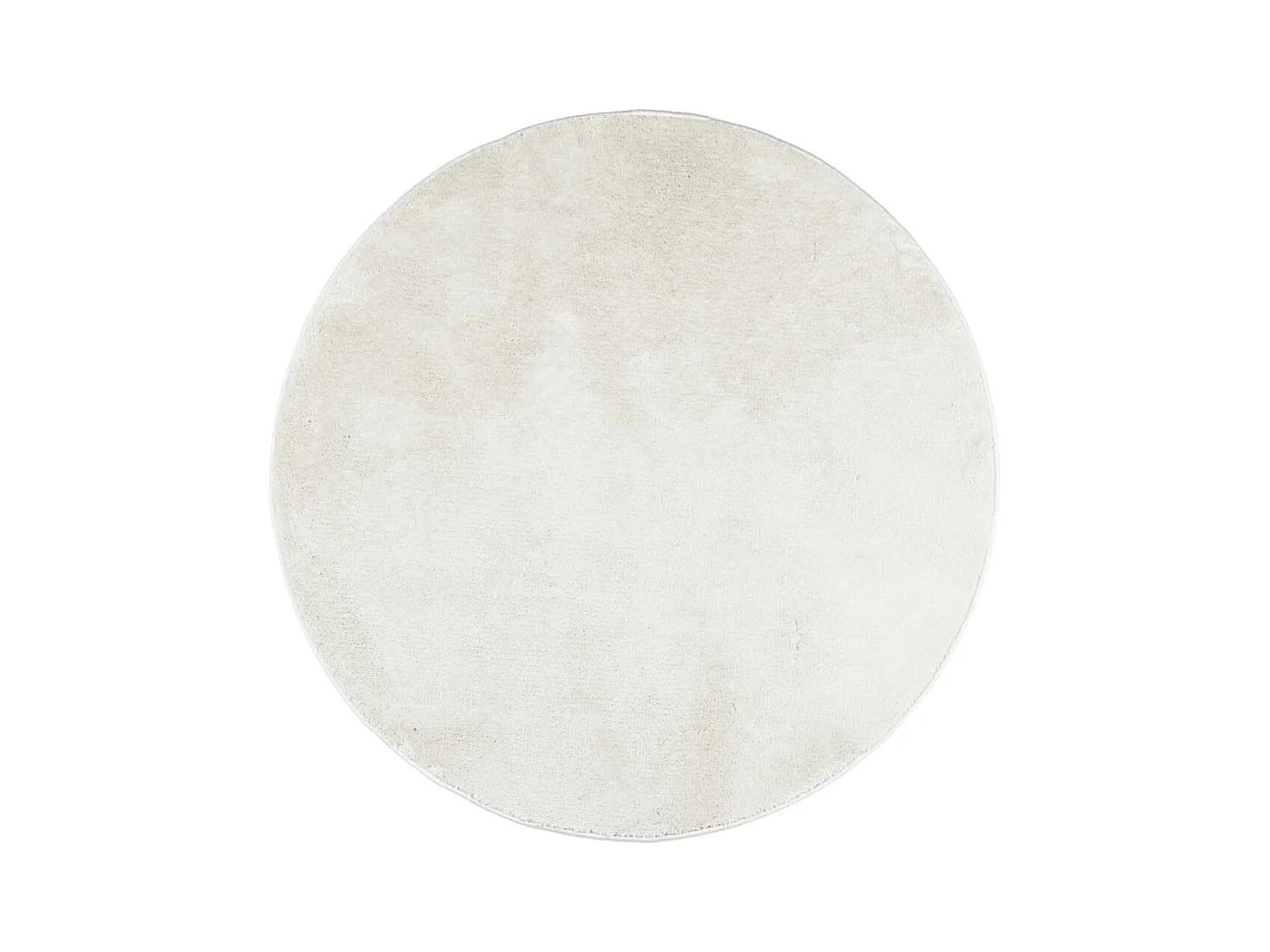 Tapis OVIEDO à poils courts crème Ø 120cm