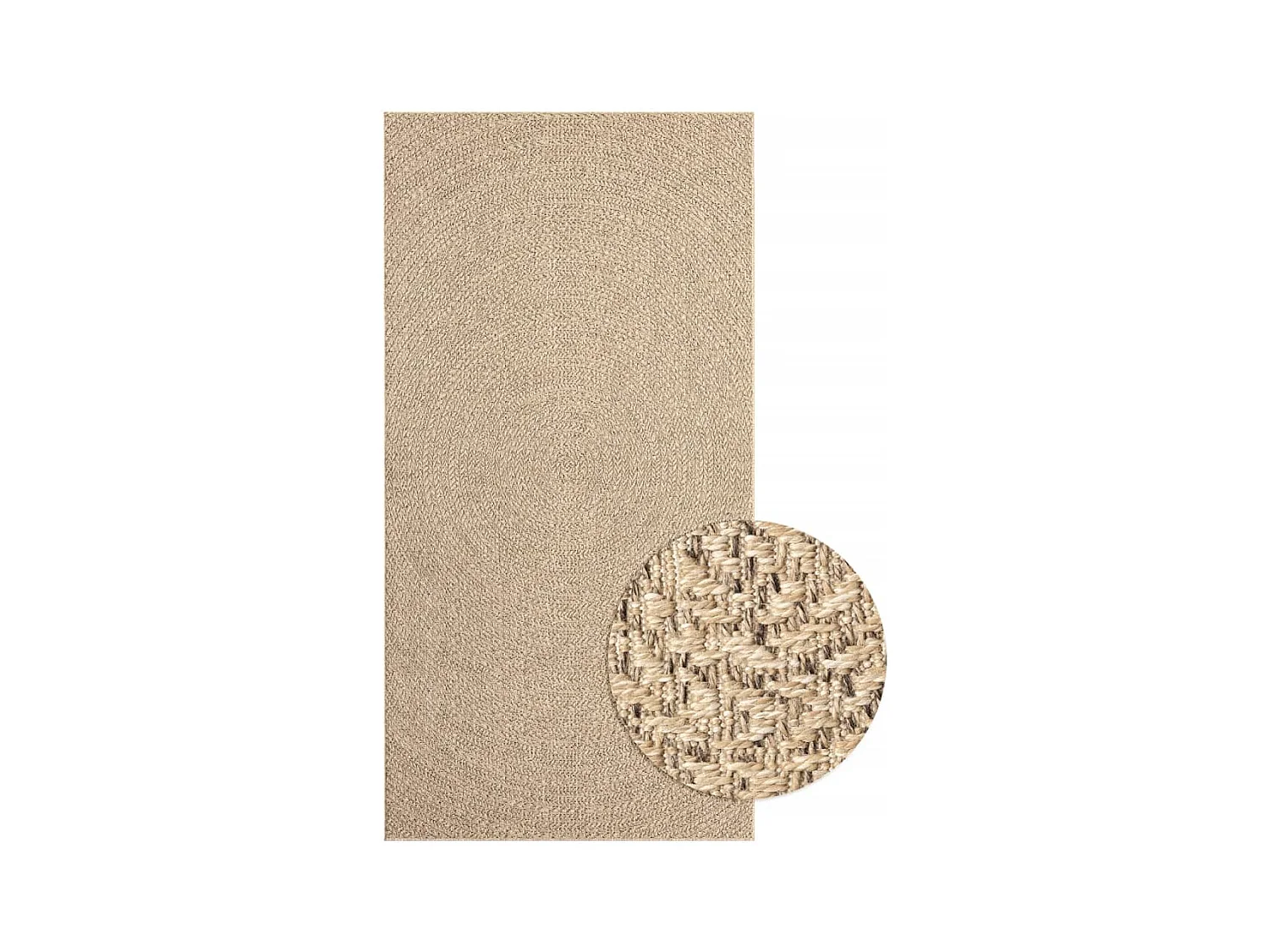 Tapis 80x150 aspect jute intérieur et extérieur