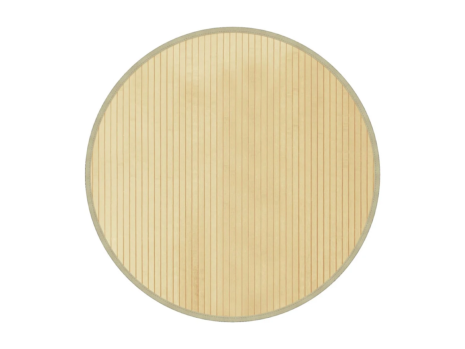 Tapis rond naturel clair 80cm bambou