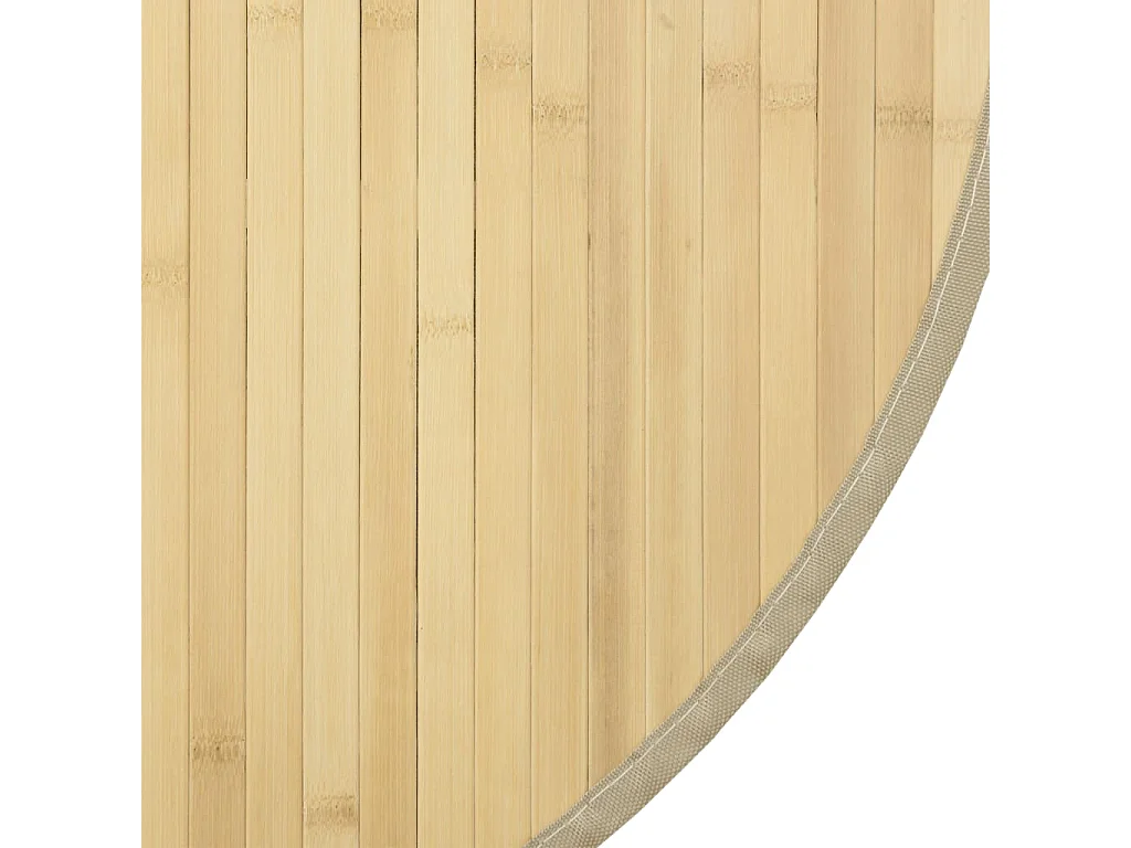 Tapis rond naturel clair 80cm bambou