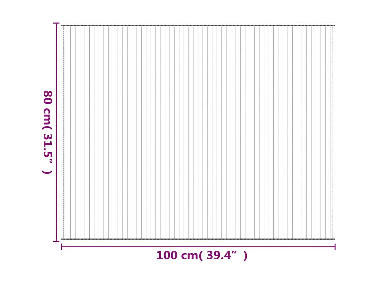 Tapis rectangulaire naturel 80x100 bambou