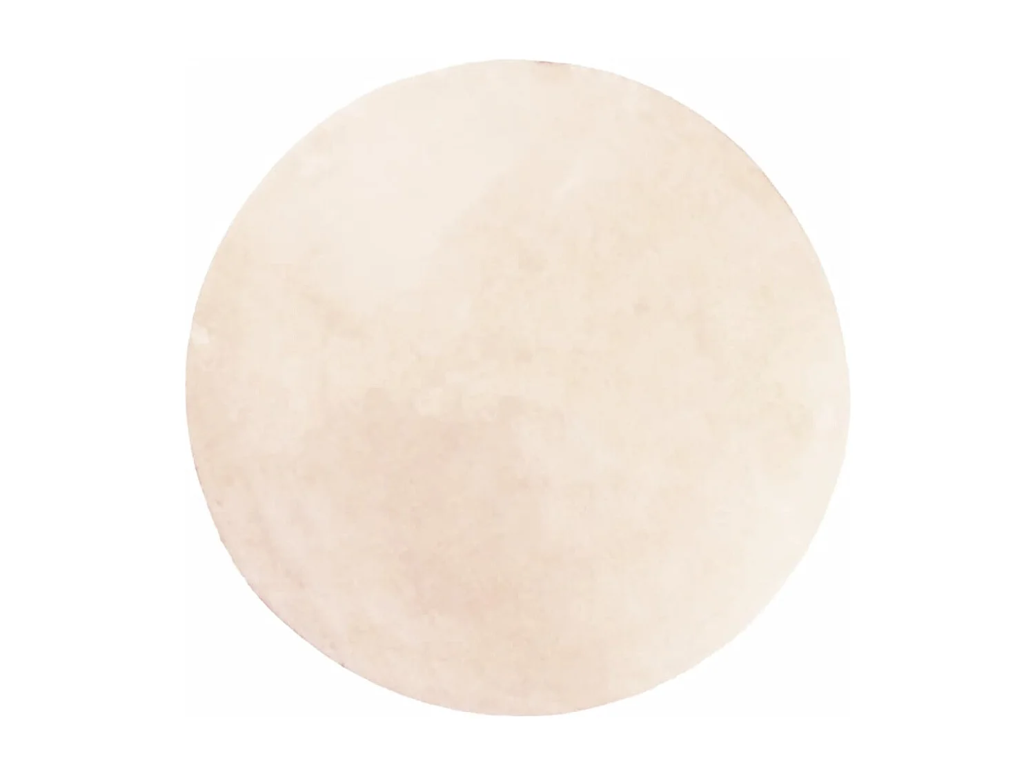 Tapis HUARTE à poils courts doux et lavable beige Ø 160cm