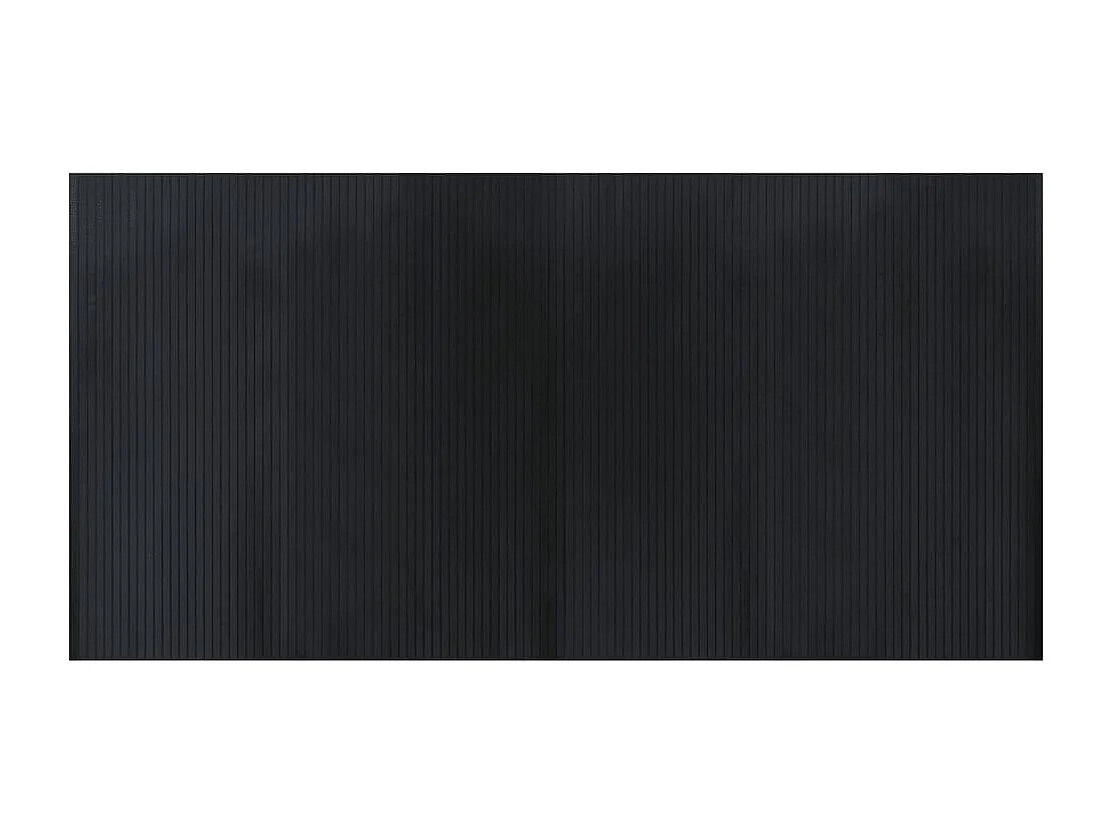Tapis rectangulaire noir 100x200 bambou