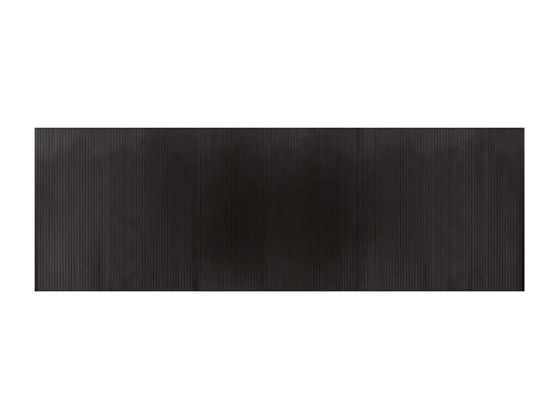 Tapis rectangulaire marron foncé 100x300 bambou