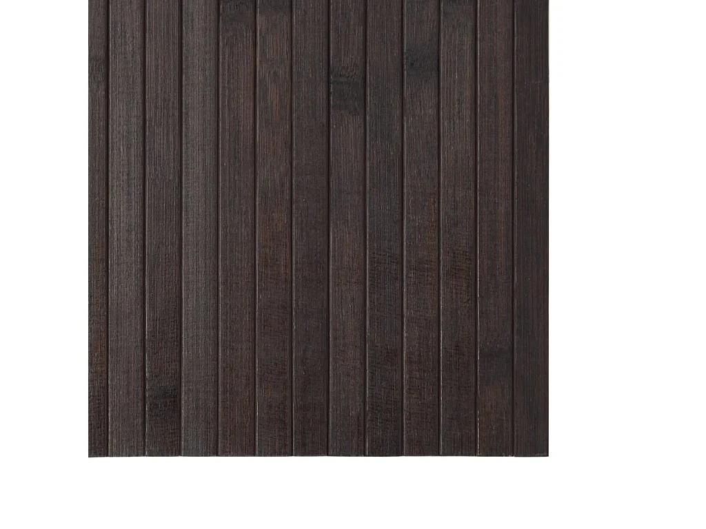 Tapis rectangulaire marron foncé 100x300 bambou