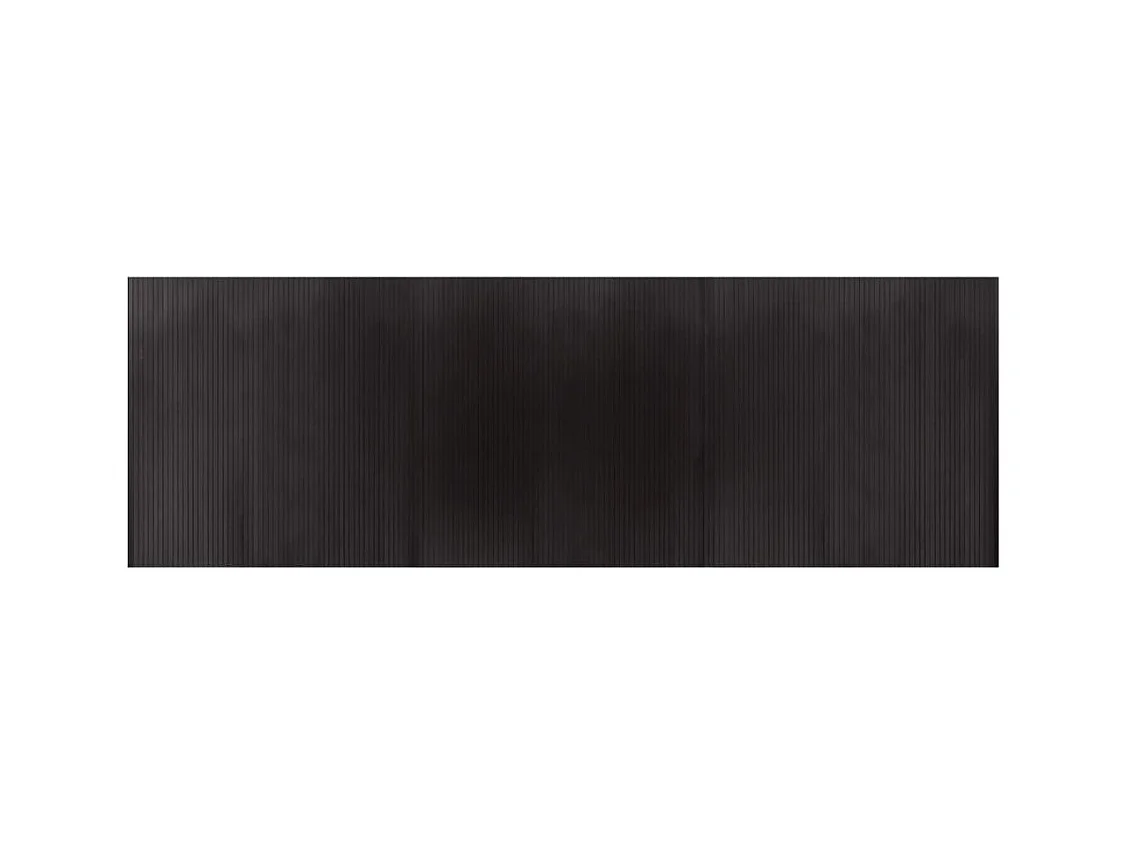Tapis rectangulaire marron foncé 100x300 bambou