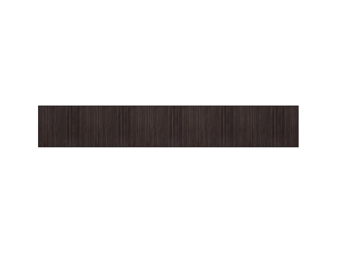 Tapis rectangulaire marron foncé 80x500 bambou