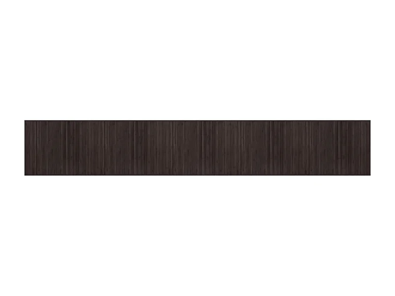 Tapis rectangulaire marron foncé 80x500 bambou