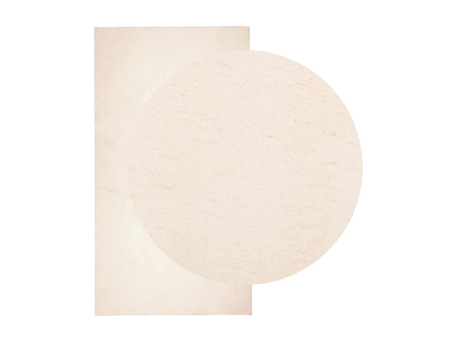 Tapis HUARTE à poils courts doux et lavable beige 80x150