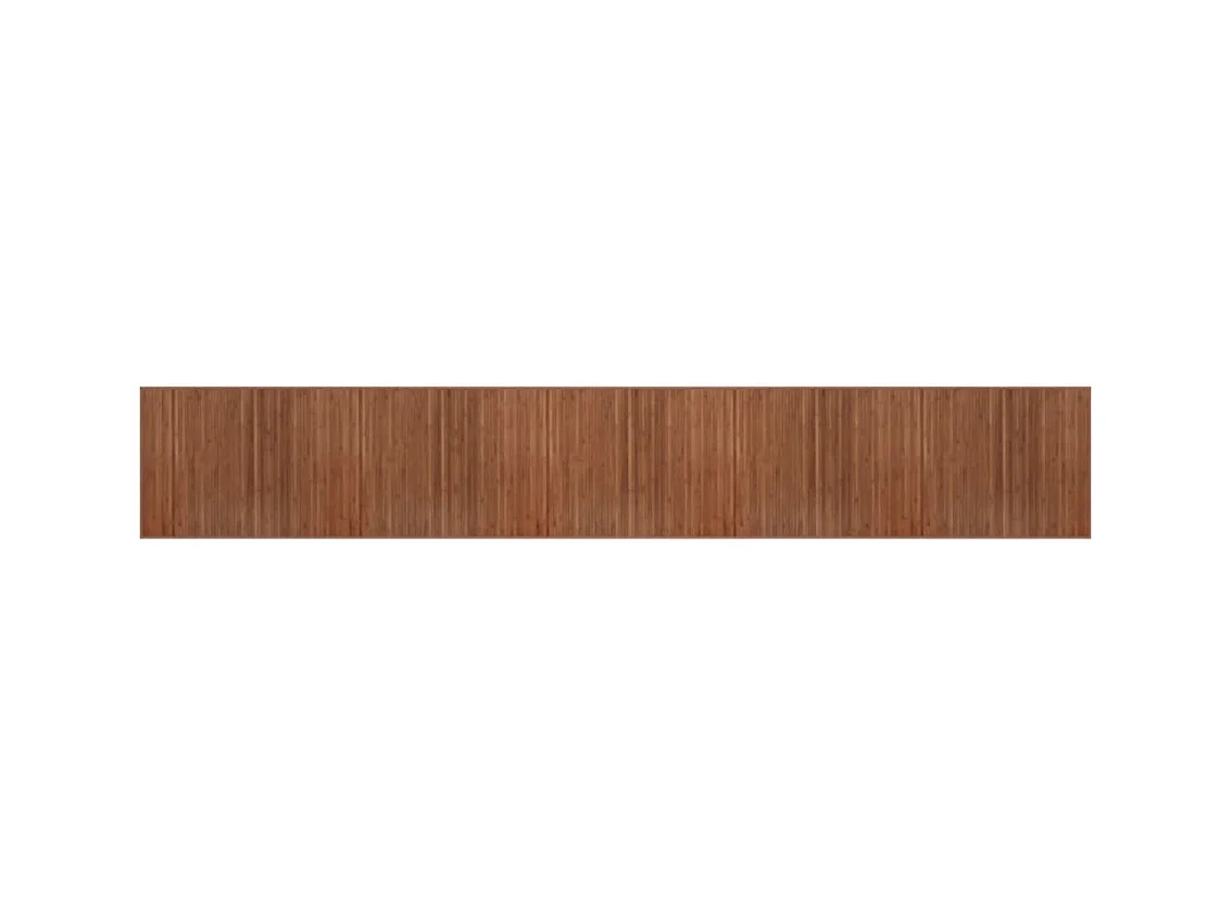 Tapis rectangulaire marron 80x1000 bambou