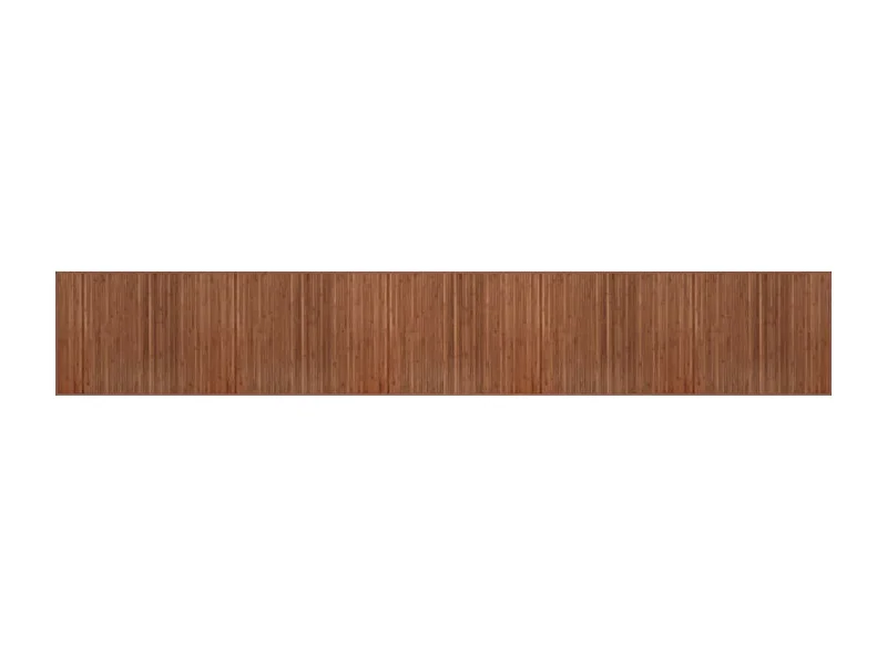 Tapis rectangulaire marron 80x1000 bambou