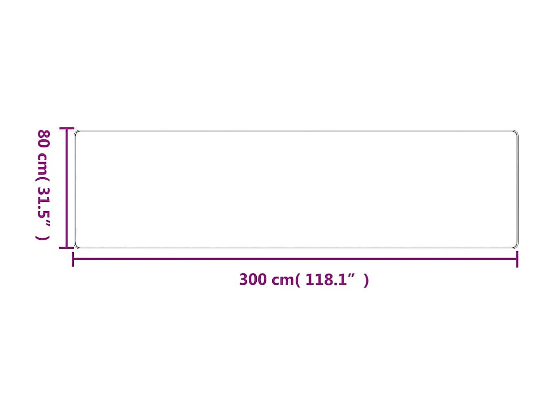 Tapis de couloir aspect sisal sable 80x300