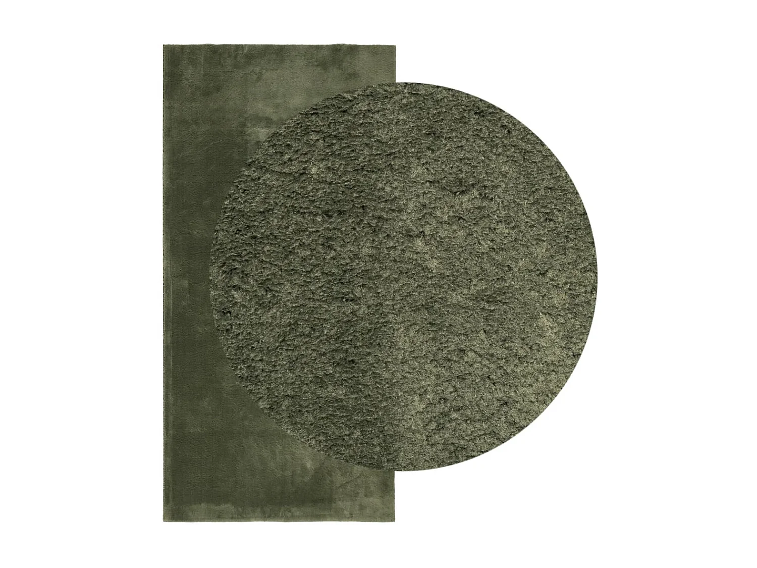 Vloerkleed HUARTE laagpolig zacht wasbaar 100x200 cm bosgroen