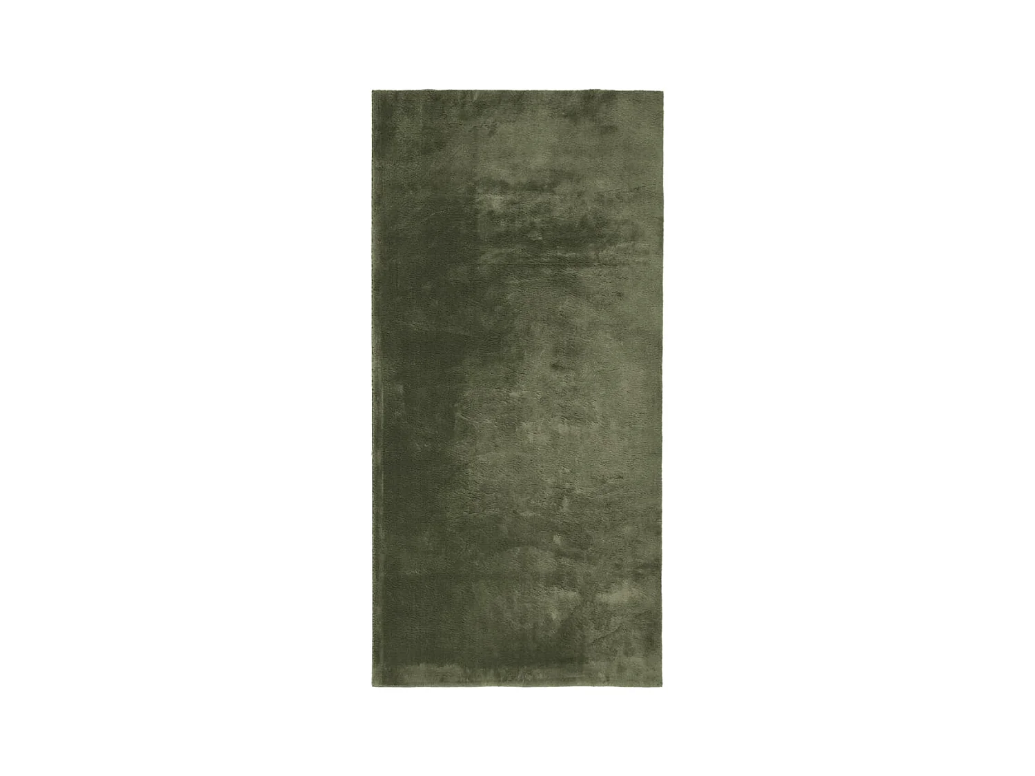 Tapis HUARTE à poils courts doux lavable vert forêt 100x200