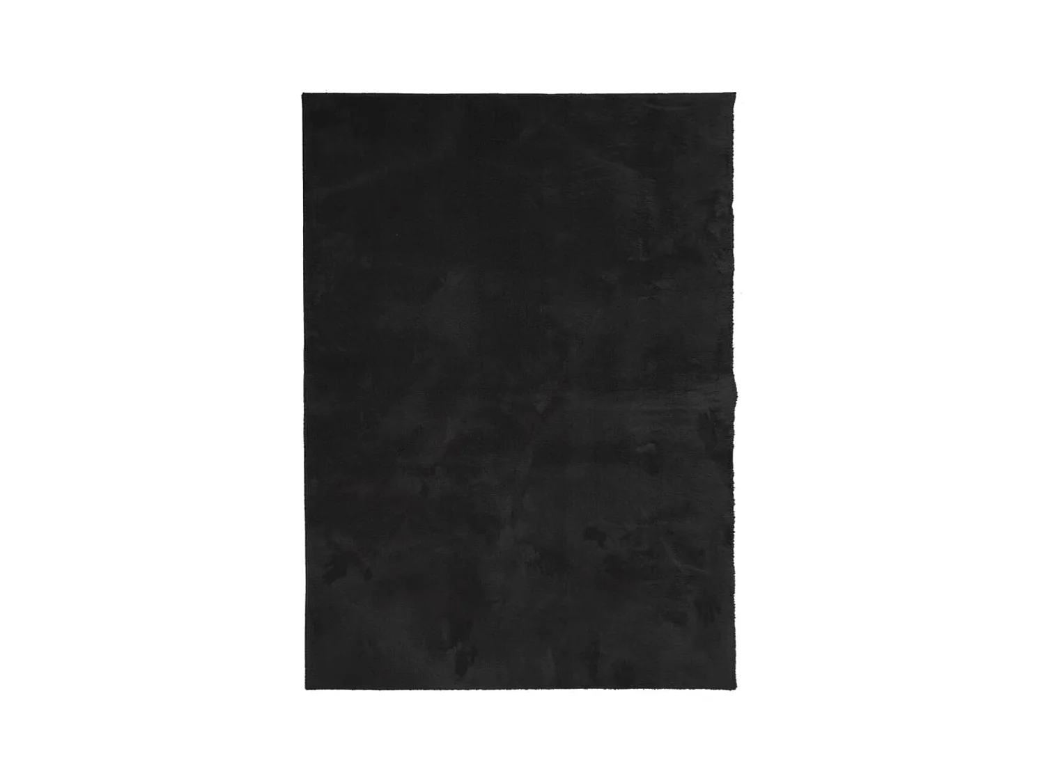 Tapis HUARTE à poils courts doux et lavable noir 140x200