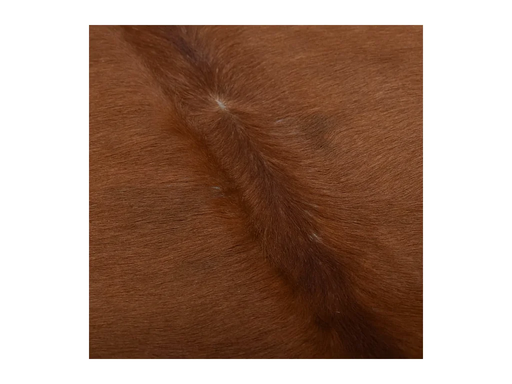 Tapis en peau de vache véritable marron et blanc 180x220
