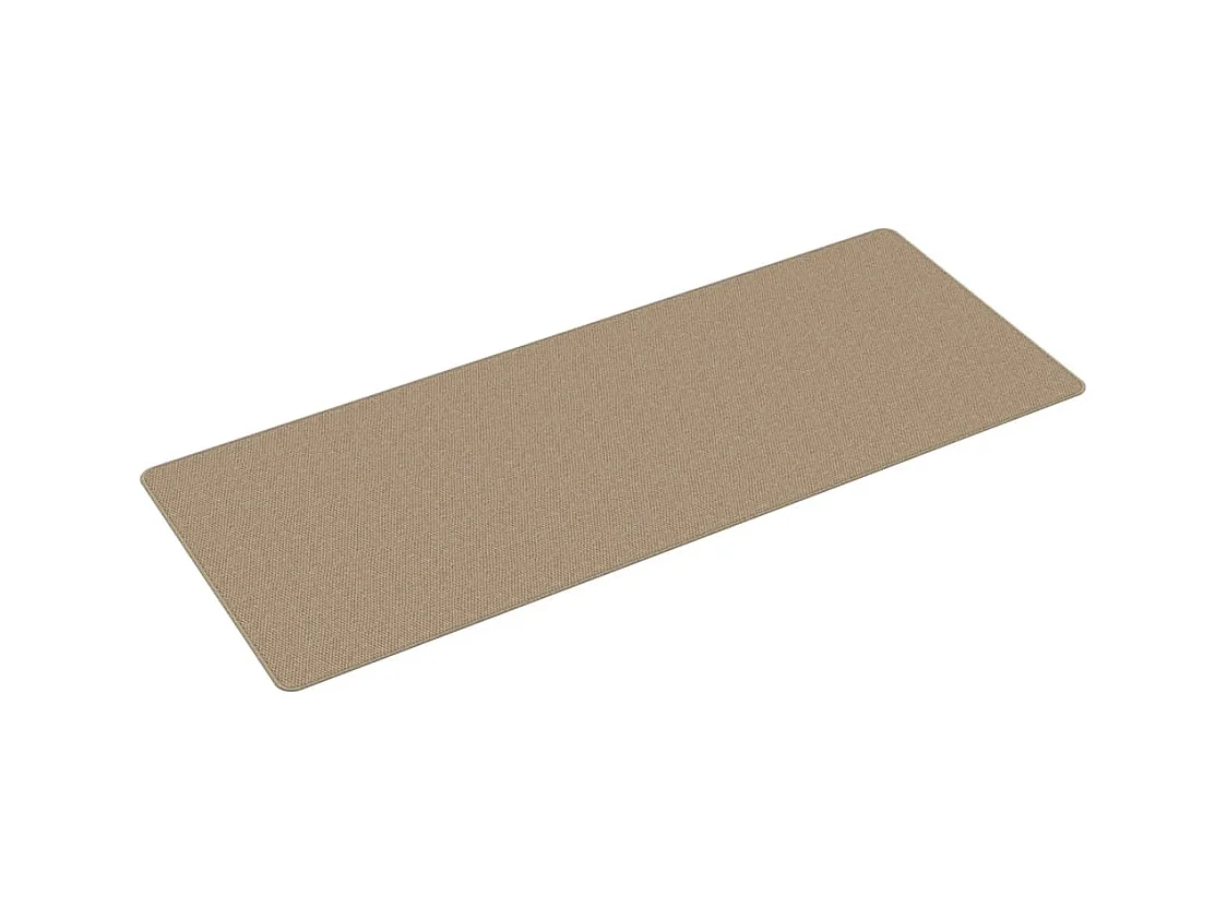 Tapis de couloir aspect sisal sable 80x200