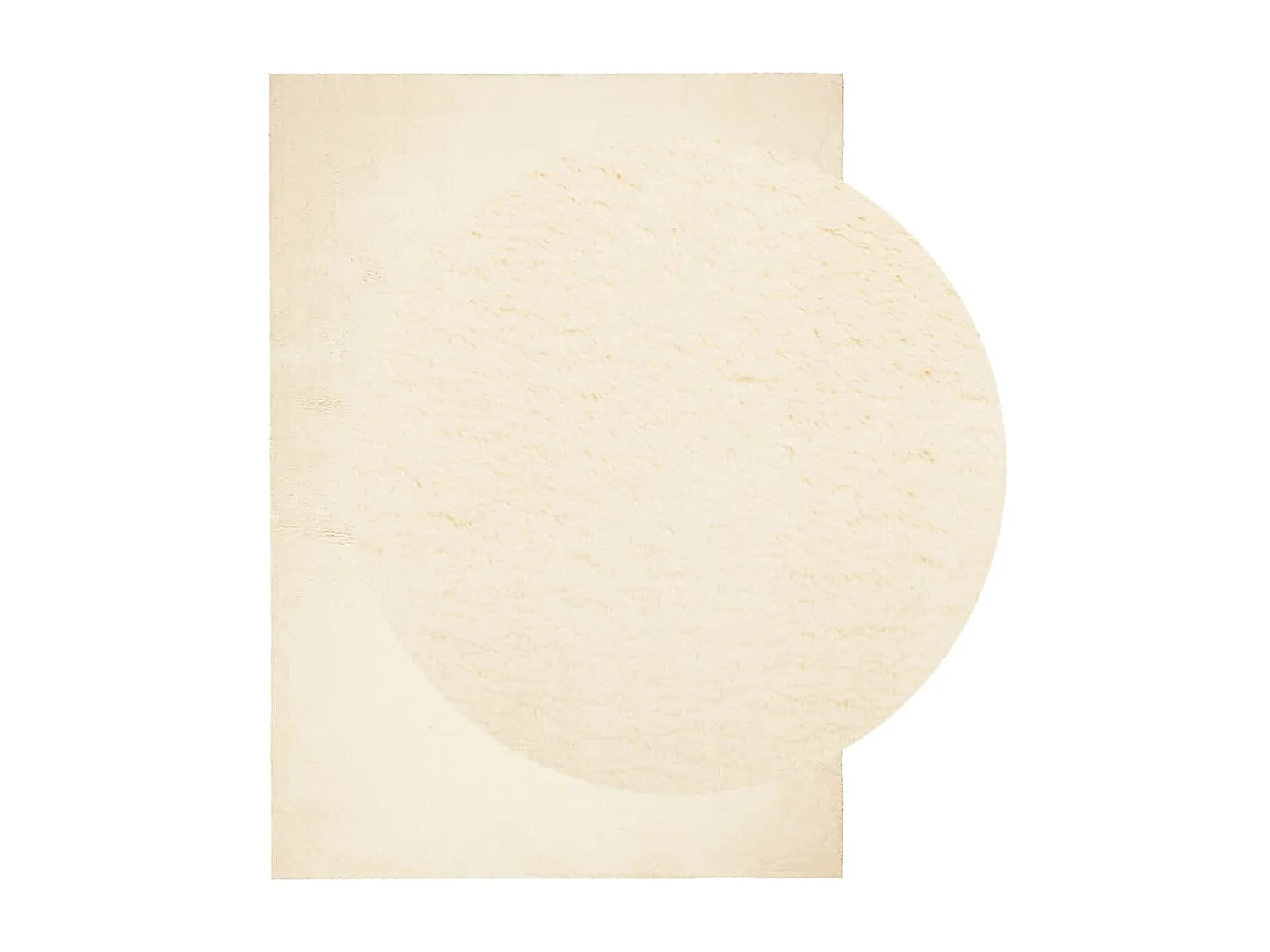 Tapis HUARTE à poils courts doux et lavable crème 120x170