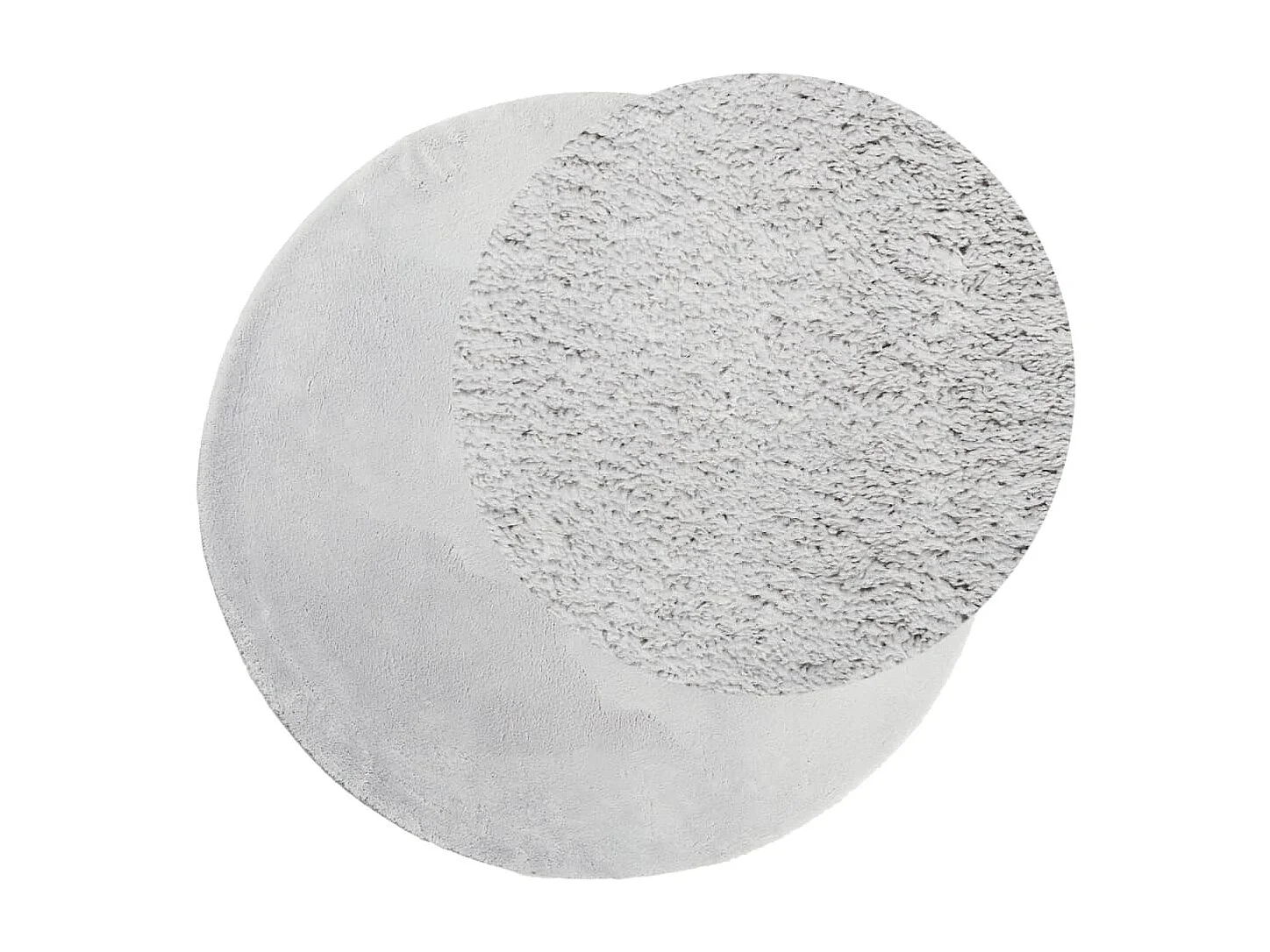 Tapis HUARTE à poils courts doux et lavable gris Ø 100cm