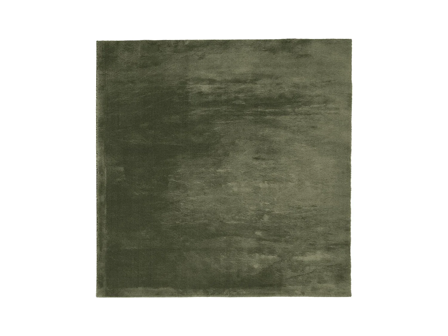 Vloerkleed HUARTE laagpolig zacht wasbaar 120x120 cm bosgroen
