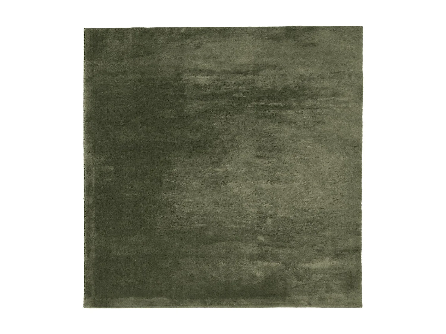 Tapis HUARTE à poils courts doux lavable vert forêt 120x120