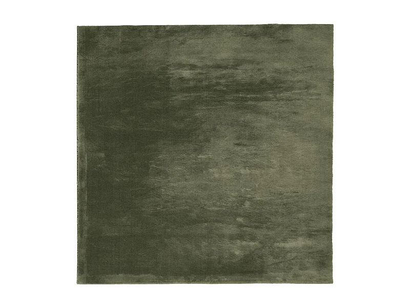 Tapis HUARTE à poils courts doux lavable vert forêt 120x120