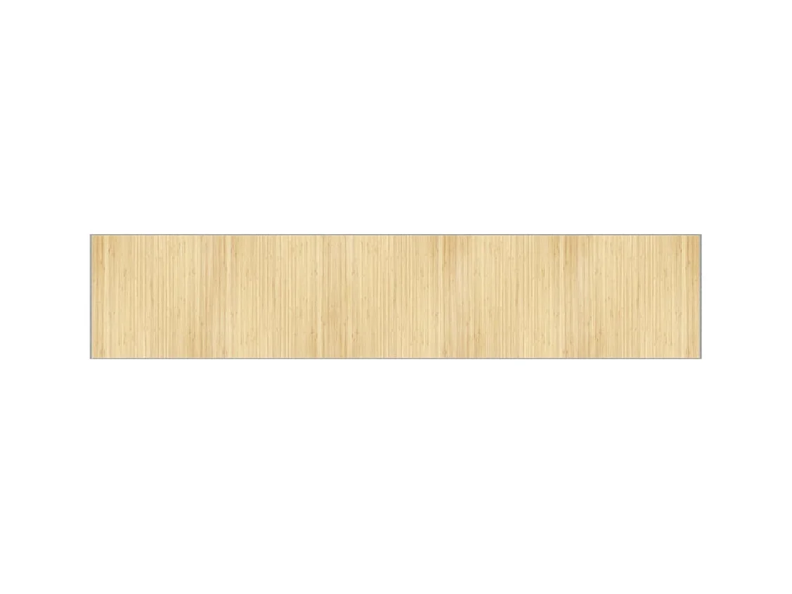 Tapis rectangulaire naturel clair 100x1000 bambou