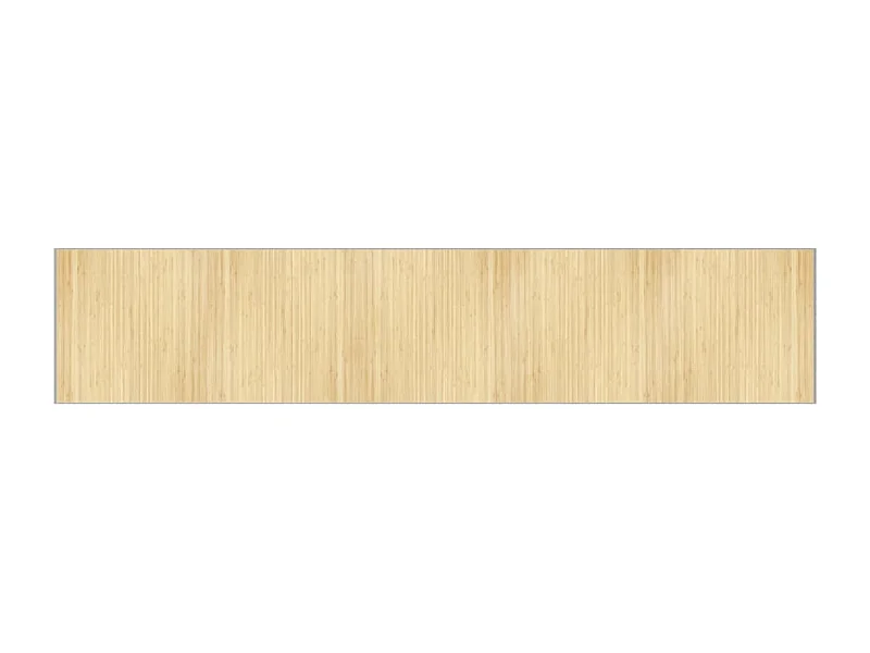 Tapis rectangulaire naturel clair 100x1000 bambou